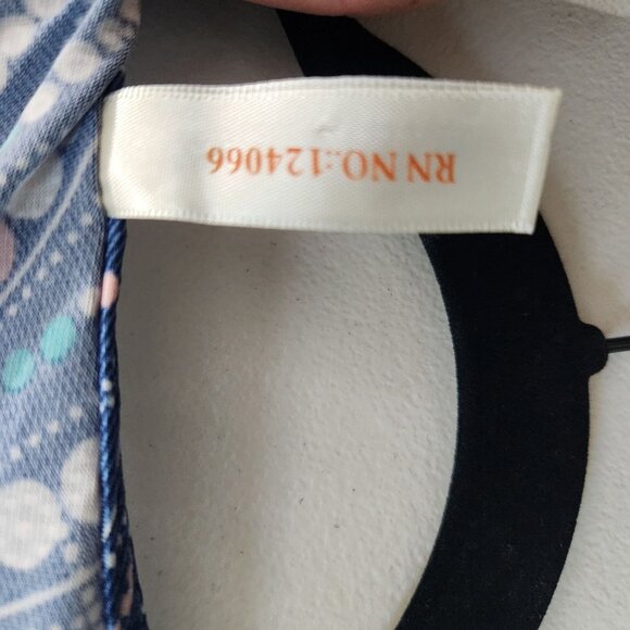 Shoreline Blue Sleeveless Dress 1X-2X Abstract Dot Pattern Knee Length Lightweig - Picture 13 of 15